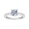 NANA Silver 6.0mm (1.50ct) Cushion Cut Zirconia Lucita Solitaire Ring-Platinum
