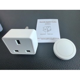 Remote Control Plug Socket UK, Remote Socket with 100FT Operating Range, Wireless Light Switch for Indoor String Lights, Lamps for Home Appliances