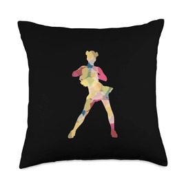schönes Geschenk für Frauen Colourful Cheerleader Throw Pillow, 18x18, Multicolor