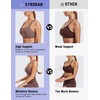 SYROKAN Women's Sports Bra Front Adjustable High Impact Support Padded