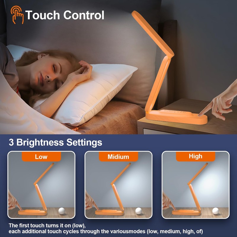 Giryuhd LED Desk Lamp for Office Home & Battery Operated