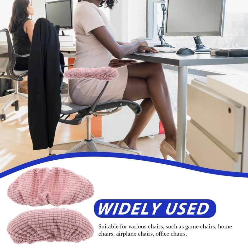FUNOMOCYA 2Pcs Detachable Office Chair Armrest Covers Stretchy Elastic Armrest