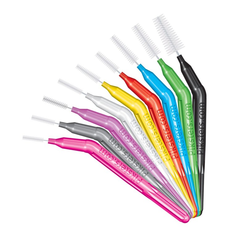 Piksters Kink Interdental Brushes - for Cleaning Between Teeth (8