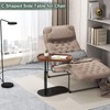 C Shaped Side Table Adjustable Height, 360°Swivel C Shaped End