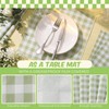 100 Pcs Green Checkered Wax Paper Sheets for Food Wrapping