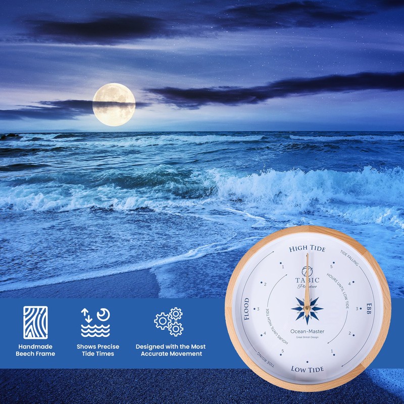 Tabic Planeteco Ocean Master Tide Clock - Stylish Home Decor