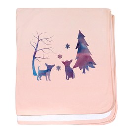 CafePress Chihuahua Winter Snowflakes Art Baby Blanket, Super Soft Newborn Swaddle