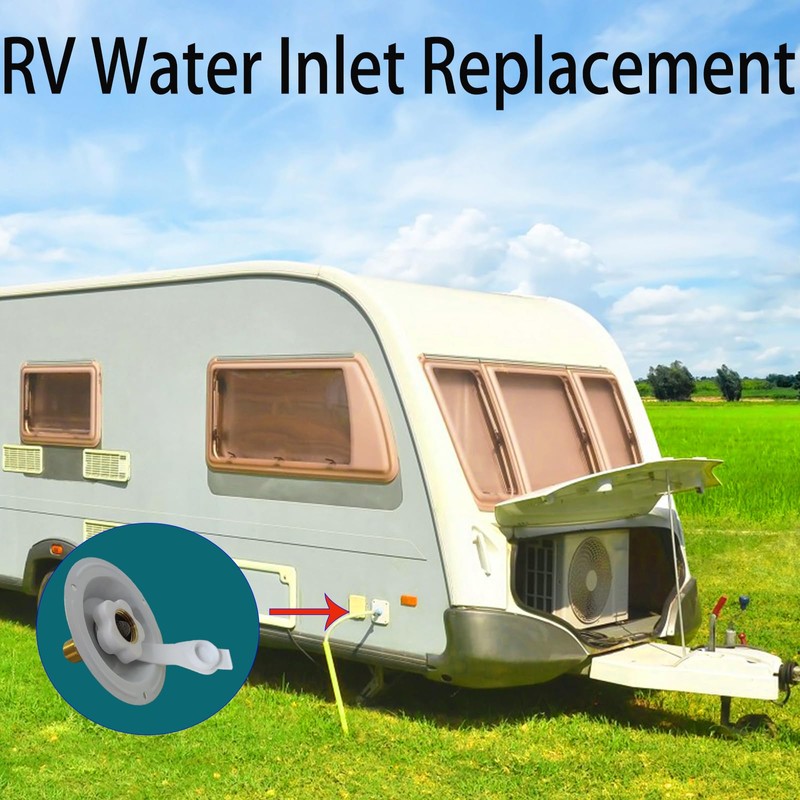 YTFSA RV City Water Inlet With Check Valve, 3/4 NH