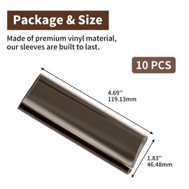 Belleone Pool Cover Springs, Pool Protective Cover Springs for Winter Swimming Pool- Stainless Steel Springs with Stopper D Ring and Pool Cover Spring Sleeves, 10 Pack