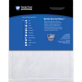 Nordic Pure 16x25x 1/2 Half Inch Ring Panel MERV 12 Furnace Air Filters 12 Pack