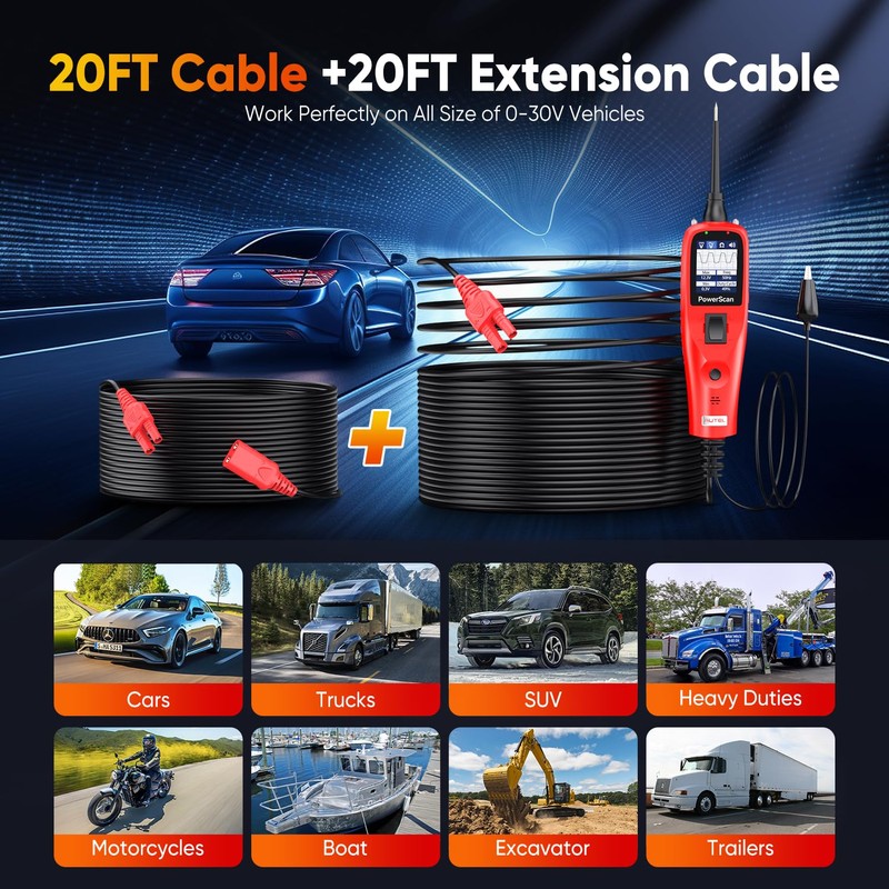 2025 Autel PowerScan PS100 Power Circuit Probe Kit, 12V 24V