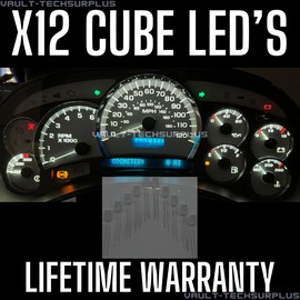 VaultTechSurplus 12 Pc White Led Cluster Upgrade Kit Silverado Sierra Escalade Yukon Tahoe 03-06