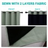 NICETOWN Greyish Green 100% Blackout Window Curtain Panel, Cold and