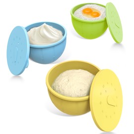 GVODE Silicone Liners for KitchenAid Mixer, Silicone Bowl Liners for Kitchen Aid 4.5-5 Qt Tilt-Head Stand Mixer, Thickened Odorless Non-Stick Kitchenaid Silicone Bowl Liner, 3 Pack with Lids