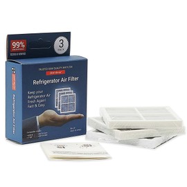 OEM Mania Refrigerator Air Filter Replacement - Pack of 3 - 6 Month Replacement Fridge Fresh Air Purifying System - Compatible Models: LG LT120F, Kenmore Elite 469918, ADQ73214404, ADQ73334008