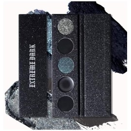 Paleta de Sombras Ojos Oscuras 5 Colores con Tonos Mate Perlados Ahumados Alta Pigmentación Acabado Dimensional