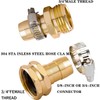 4 Set Garden Hose Repair Connector with Clamps, Fit for