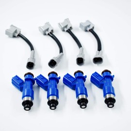 labwork-parts 4X Inyectores de Combustible 410 CC con adaptadores Plug & Play para Honda Acura RDX