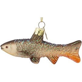 SIKORA BS629 Grass Carp Christmas Tree Decoration Glass Figure Christmas Tree Pendant