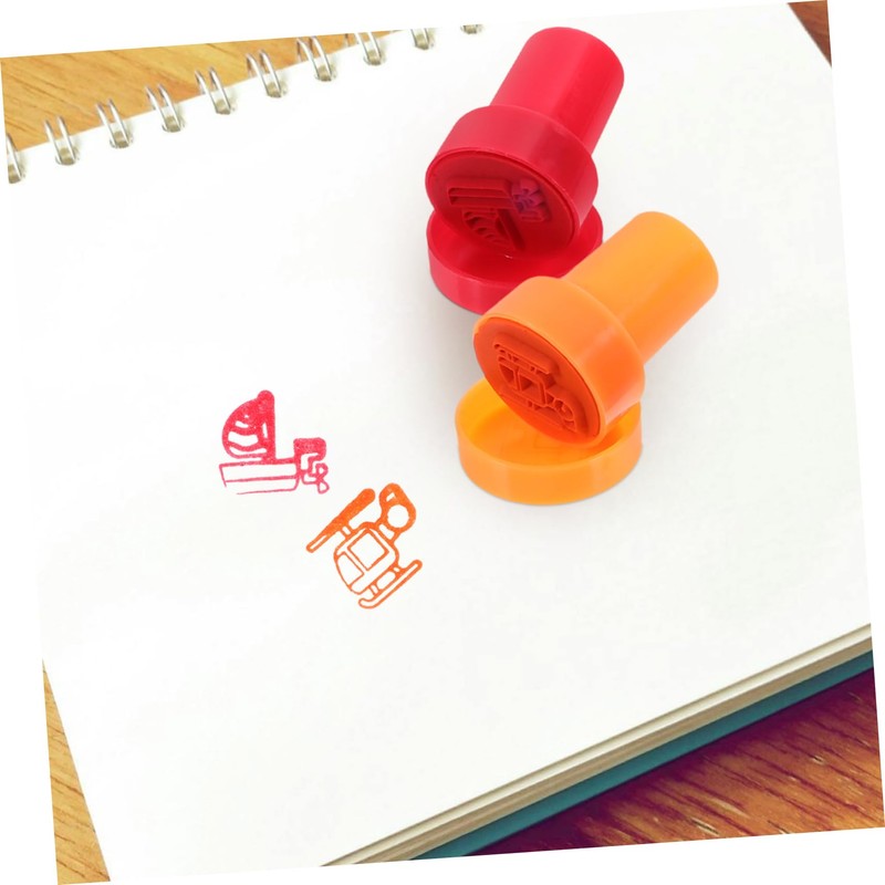 Sosoport 10pcs Transport Theme Stamps for Fun Journal Stamps Favors