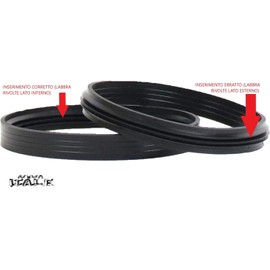 5 PZ. GUARNIZIONI SILICONICHE DI TENUTA PER TUBO CANNA FUMARIA STUFA PELLET MAX 250° (D 80 mm) SP9mm