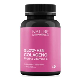 Glow Hsn Colágeno Marino  Ácido Hialurónico  Biotina 120                                                                                              