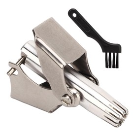 Recortador de Vello de Nariz para Hombres, Ergonómico, de Acero Inoxidable, Manual, con Cabezal de Corte de 360 Grados y 12 Cuchillas