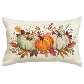 NECXON Pumpkin Autumn Decor Cushion Covers Autumn Cushion Covers Pumpkin Cushion Covers for Sofa Chair Living Room Outdoor (30x50cm)