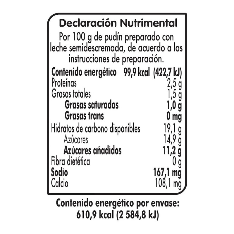 D'Gari Pudin sabor Pay de Limon, pequeño