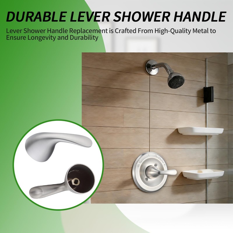 gcbcrit RP48717 Shower Handle Replacement, Metal Lever Handle Kit