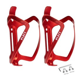PLATTBK Bike Water Bottle Cages Aluminum Alloy Lightweight Bicycle Water Bottle Holder Cages for Road Bike and MTB Bike (Red01)
