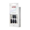 Kiss Gel Fantasy Collection 24 Count Black/Sparkle Long Length