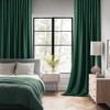 MIULEE Christmas Hunter Green Back Tab Blackout Curtain 96 Inch