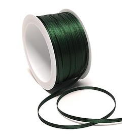 Ribbon 50 m x 3 mm Green Satin Ribbon Gift Ribbon Decorative Ribbon