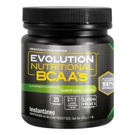 Bcaas - Aminoácidos (leucina:isoleucina:valina ) De 500 G Sabor Lima limón