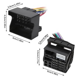 Flylin Bluetooth AUX Music Adapter, 12-Pin Bluetooth AUX IN Music Cable Module with Microphone, Microphone Hands-Free Kit Compatible with Volkswagen Skoda RCD210 RCD310 RCD510 RNS510 Car Radio