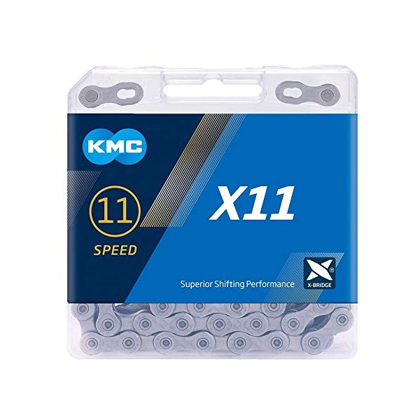 KMC Unisex's X11 Chain, Grey, 114 Link