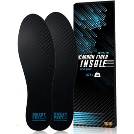 Carbon Fiber Insoles (1 Pair) for Foot Fractures, Hallux Rigidus - Rigid Shoe Inserts for Sports, Hiking, Basketball, Running - Post Op Shoe Alternative (10.63"| 10.5 Mens |12.5 Womens)