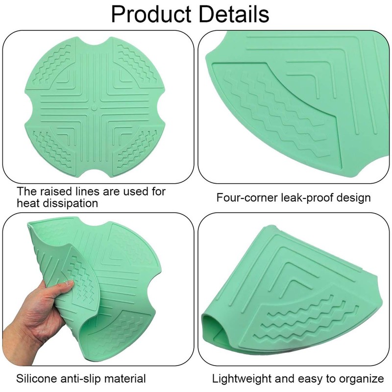 Air Fryer Trivets Silicone for Ninja Crispi,Protection for Countertop-Green
