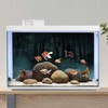 MIRRORANG 61x30cm Dark Scary Aquarium Background Trees Road Mist Horror