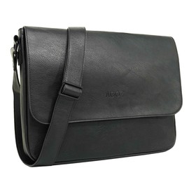 AGOZ Laptop Messenger Bag, Leather Shoulder Bag for Laptop or Tablet, Water Resistant Case for Computers