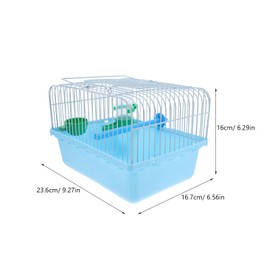 Toddmomy - Jaula pequeña para pájaros, jaula de viaje, jaula de transporte de loros, para pájaros y animales pequeños (azul)