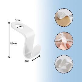 ZoeTekway Pack of 60 Clothes Hooks, Clothes Hangers Connecting Hooks for More Space and Tidy in the Ward