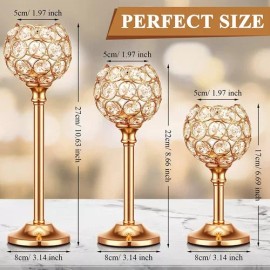 Francisco® Candelabros Centro Mesa Boda Elegantes Cristal Portavelas