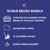 Foxlake Trading Laundry Brush with Eco-Friendly Bamboo Handle Bundle with