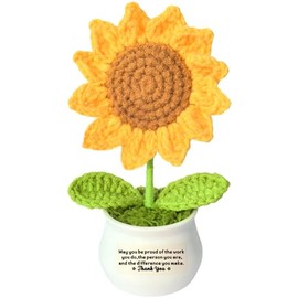 TTOVEN Teacher Gifts,May You Be Proud of The Work,Teacher Appreciation Gifts,Teacher Presents,Positive Sunflower Doll Crochet,Teacher Gift,Birthday,Christmas,Graduation Presents