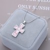 Wendalern Gothic Cross Necklace Choker Enamel Cross Pendant Necklace Silver