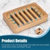 Kandid Teak Wood Soap Dish, Single Pack Waterproof Self Draining