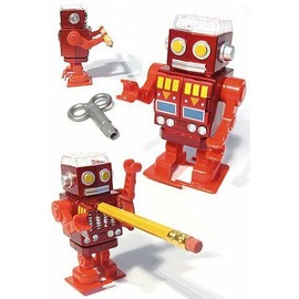 Fame Master Robots Red Robot Walking Pencil Sharpener