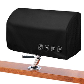 Boat BBQ Grill Cover, Boat Grill Cover with Elastic Band, 600D Heavy Duty Oxford Fabric, for Gas Grill, Infra Red Grill, Wind-Proof/Rain-Proof/Anti-UV (18 * 12 * 15,Black)